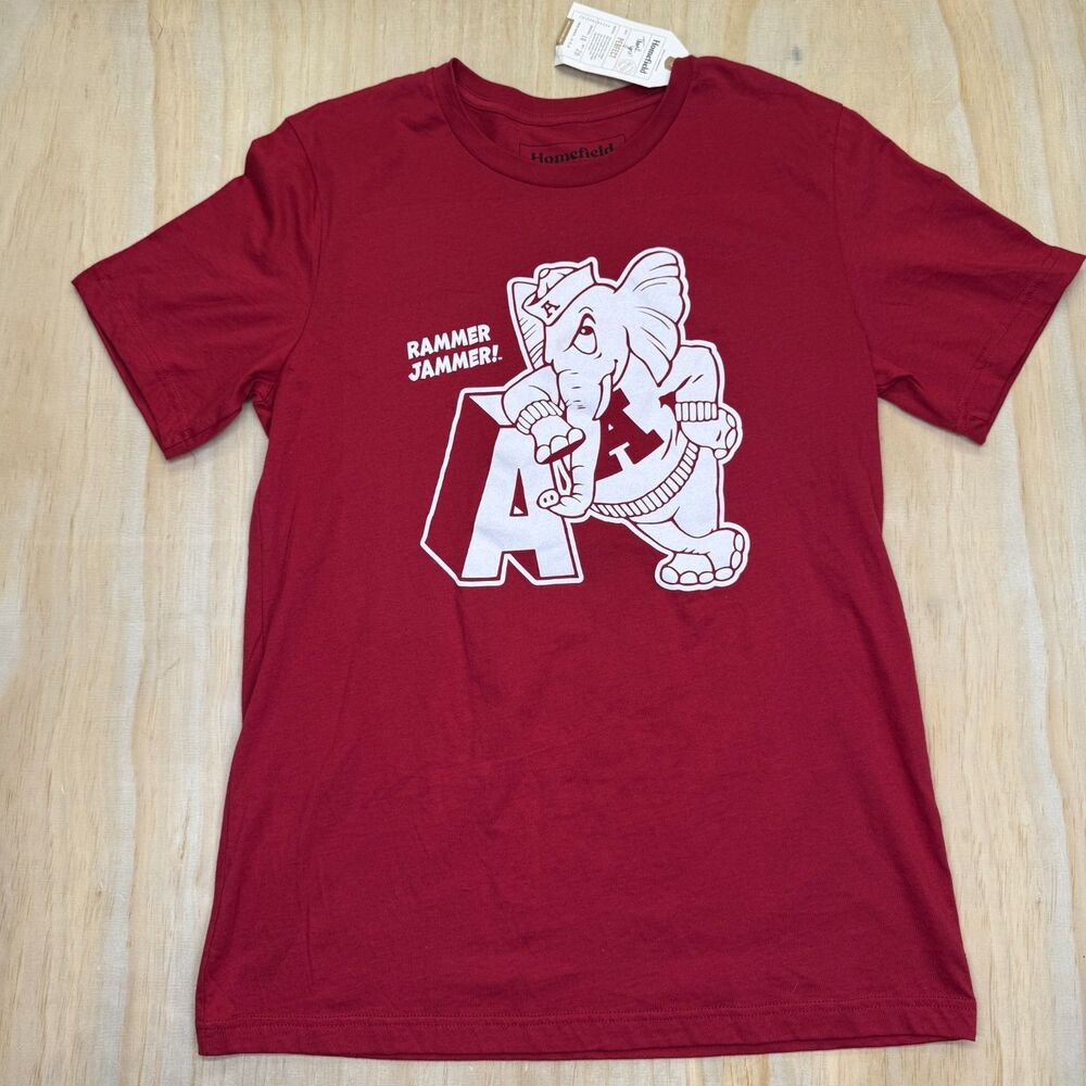 NEW Alabama Crimson Tide Homefield Vintage Rammer Jammer Mascot Shirt LG